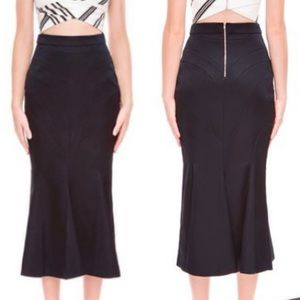 KEEPSAKE the Label Navy Blue Asymmetrical Holiday Skirt